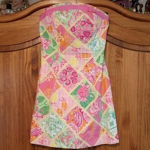 Lilly Pulitzer  Strapless Dress Size 2